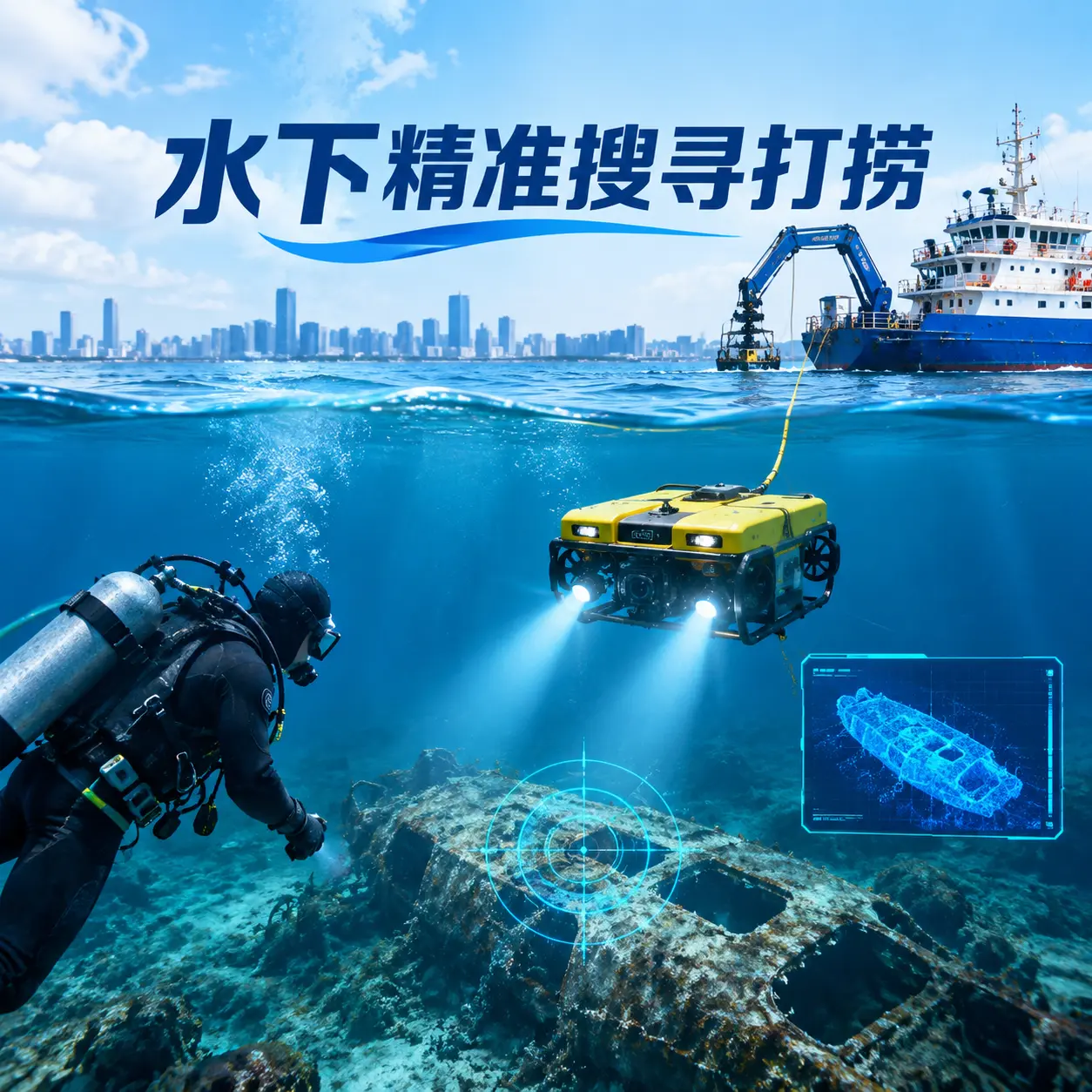 蒲江水下精准搜寻打捞